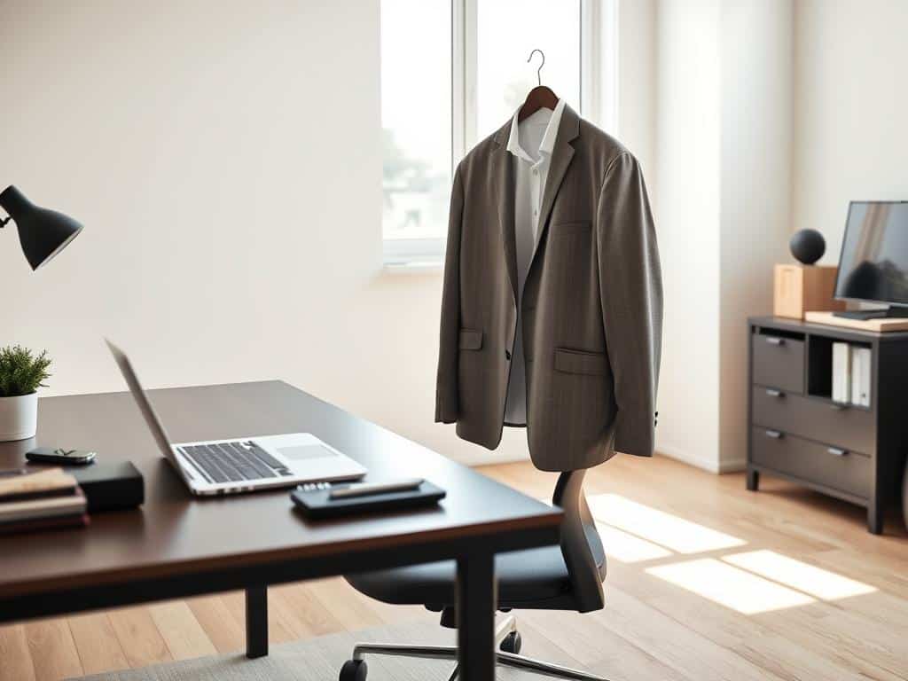 clean background and dress for success in a professional setup