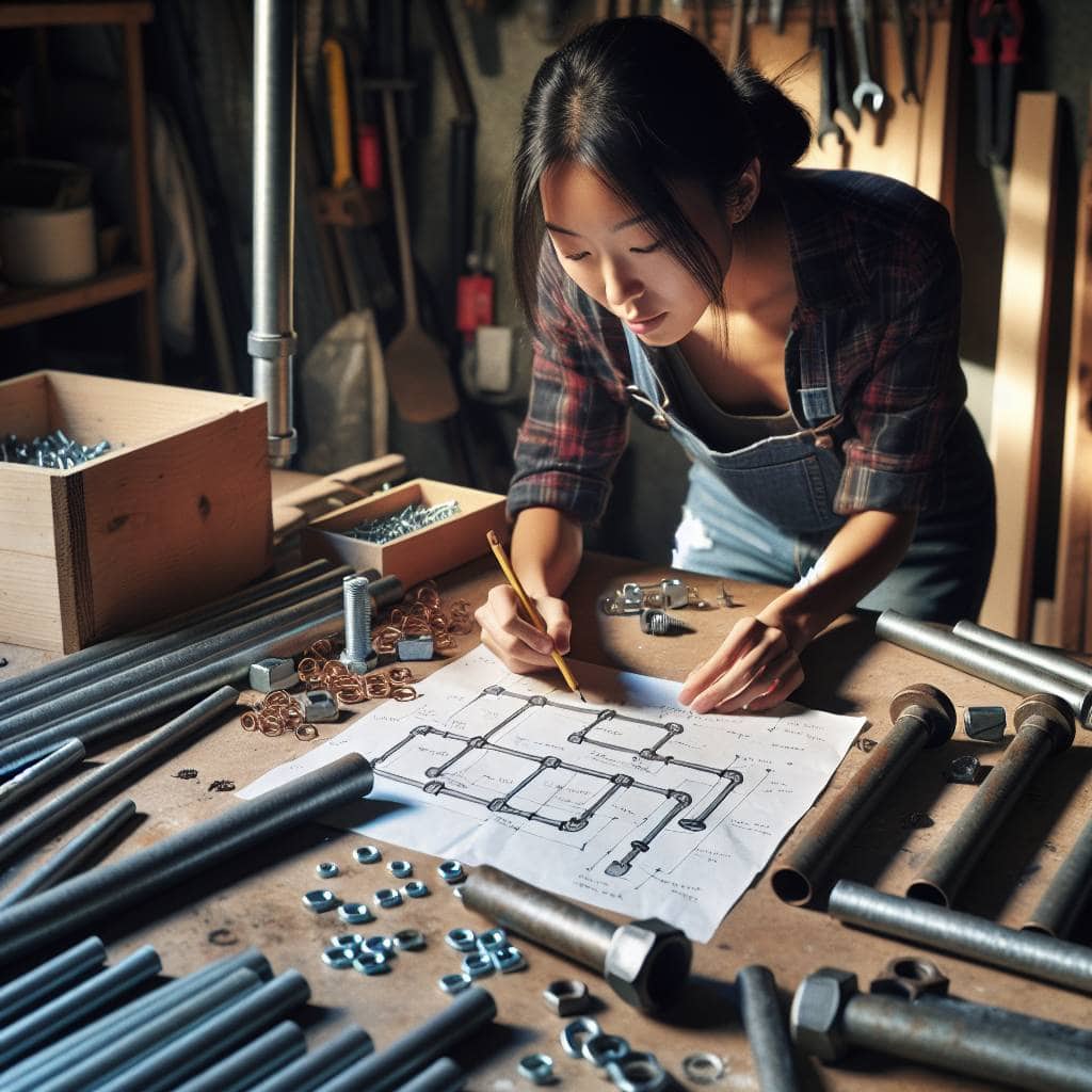 How to build an industrial pipe bookshelf.