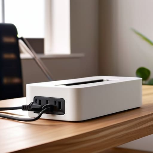 Cable management using The Decorative Box Hack.